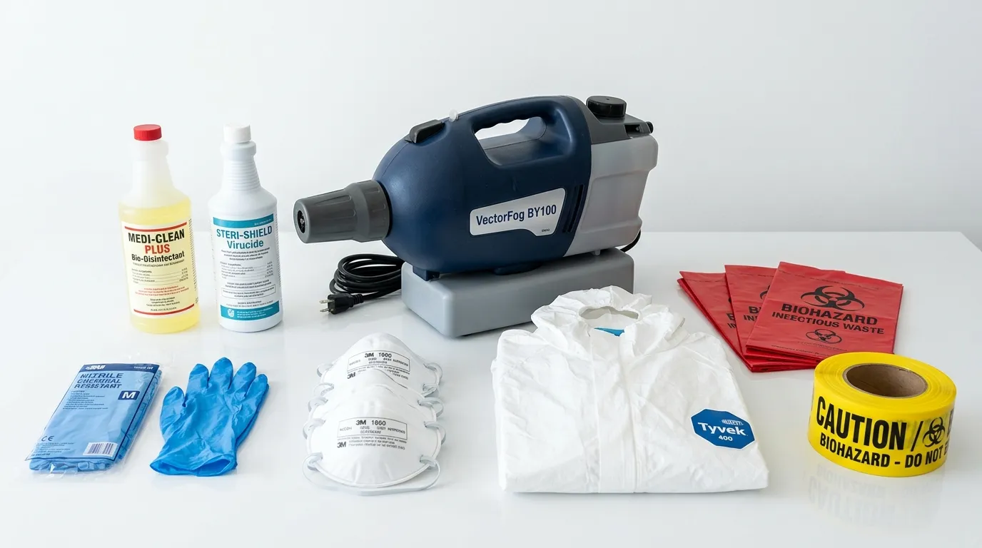 Professional biohazard remediation crew working in Torrance